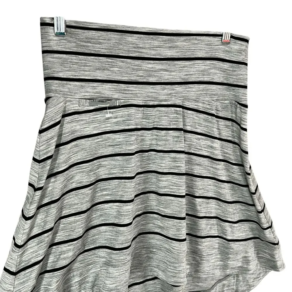 Icebreaker Gray and Black Striped Mini Skirt - Picture 3 of 11